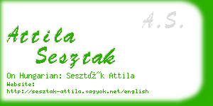 attila sesztak business card